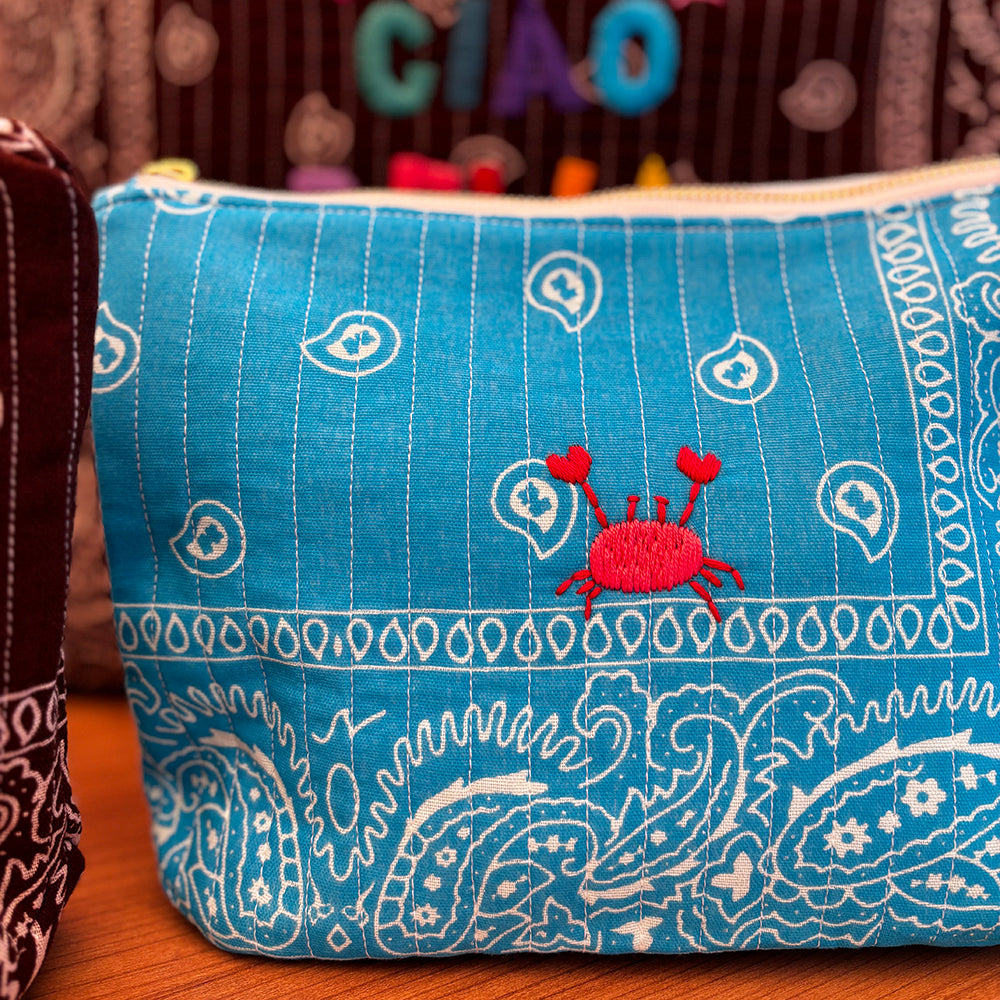 LILY Mavi Clutch - CRAB – Mikos Store